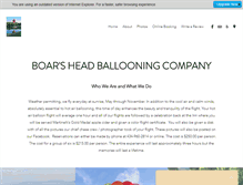 Tablet Screenshot of boarsheadballooning.com